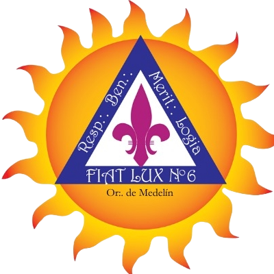 Emblema de Resp.·. Ben.·. Merit.·. Log.·. Fiat Lux
